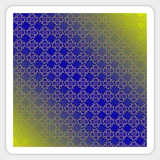 Green and blue floral pattern Sticker